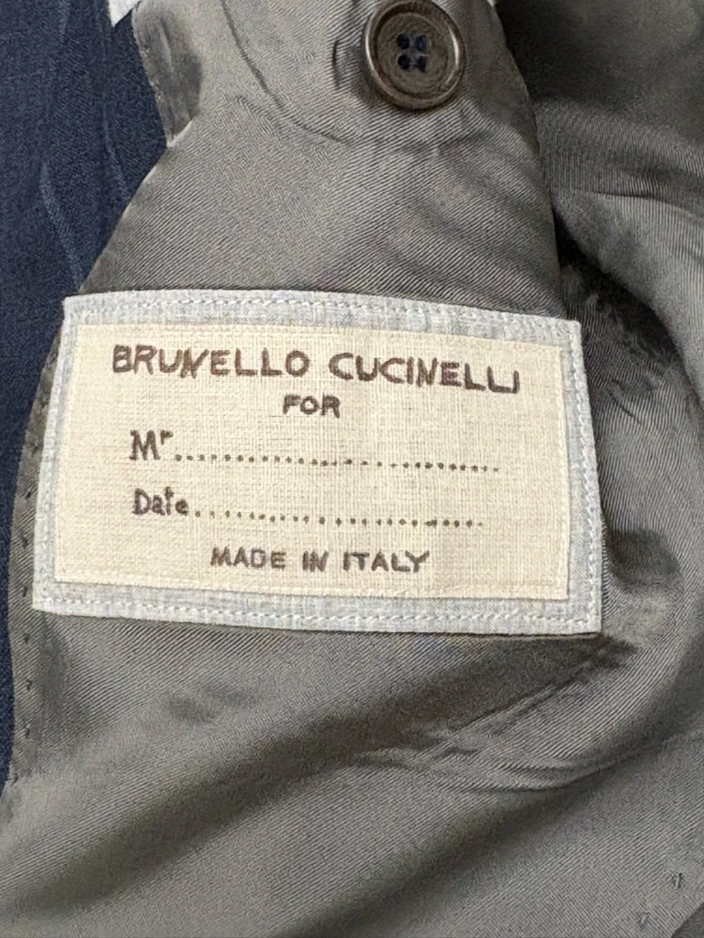 Brunello Cucinelli Men’s 100% Wool Navy Pinstripe Blazer Size 52 US 42